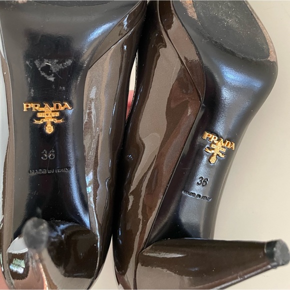 Prada | Patent Leather Pumps - Shimmer Brown - size EU 36 - Picture 6 of 16